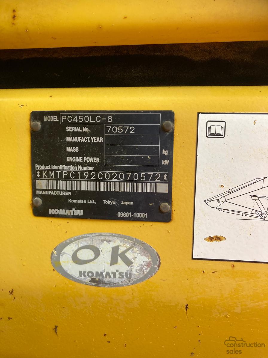 2012 Komatsu PC450LC-8 Excavator